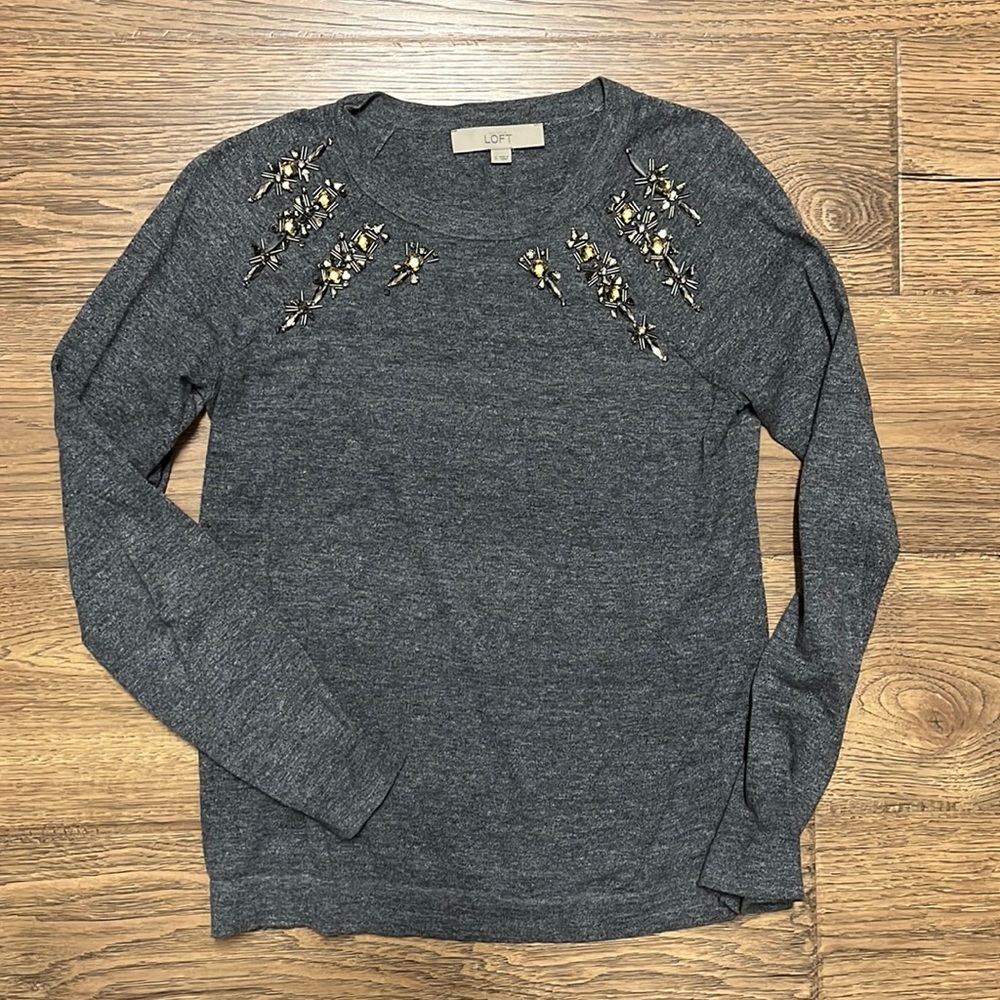 LOFT Embellished Sweater